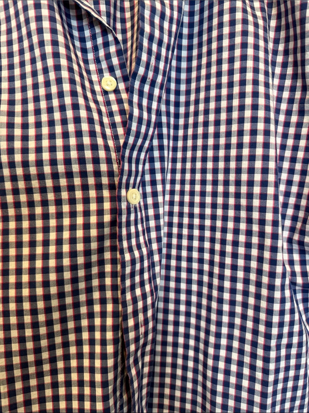 J. Crew Men’s Blue, Red & White Gingham Button-Down Shirt - Picture 4 of 5